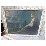 VINTAGE JESUS ON MOUNT OF OLIVES PRINT