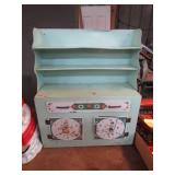 VINTAGE TIN TOY KITCHEN HUTCH