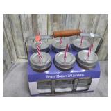 MASON DRINK JARS & CADDY
