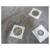 MERCURY CIME, KENNEDY HALF DOLLAR & NICKELS