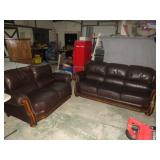 NICE-- LEATHER SOFA & LOVE SEAT