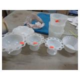 ASSORTED MILK GLASS BOWLS