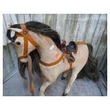 FUR COVERED HORSE FIGURE