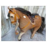 FUR COVERED HORSE FIGURE