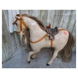 FUR COVERED HORSE FIGURE