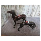 BRASS GREYHOUND FIGURINES