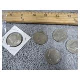 5-- HALF DOLLAR COINS