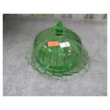 PINWHEEL DEPRESSION GLASS BUTTER DIISH
