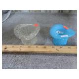 2-- FENTON ART GLASS TOP HAT TOOTHPICK HOLDERS