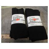 6 PAIR-- CREW CUSHION SOCKS -- 10-13