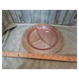 MARIGOLD CARNIVALGLASS DIVIDED PLATE