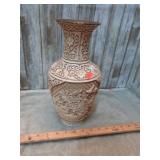 "CARVED" RESIN VASE