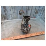 MINI MARBLED CERAMIC EWER ON STAND