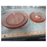 PINK DEPRESSION GLASS DISHES