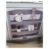 WALL SHELF W/ HOOKS