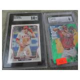 2-- GRADED MIKE TROUT BASEBALL CARDS