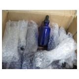 BLUE GLASS SQUEEZE DROPPER BOTTLES