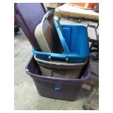 3-- STORAGE TUBS W/ LIDS