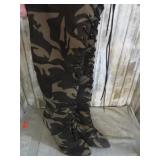 CAMO KNEE HIGH BOOTS -- 8.5