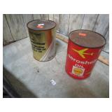 FULLSEARS & AEROSHELL MOTOR OIL CANS