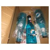 3-- MIAMI DOLPHINS BOTTLE COIN BANKS