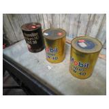 FULL MOBIL & HAVOLINE MOTOR OIL CANS