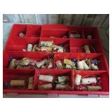 ORGANIZER W/ WINE CORK CHRISTMAS ORNAMENTS
