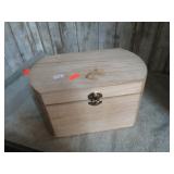 WOODEN BOX & CONTENTS