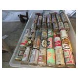 LARGE TRAY STORAGE CONTAINER W/ BEER CANS