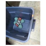 STORAGE TUB W/ LID & CONTENTS