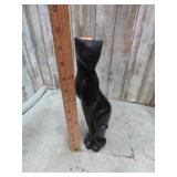 CARVED STONE CAT FIGURE