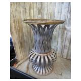 METAL FLOWER VASE