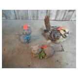 CAT & BIRD FIGURINES