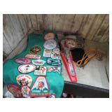 GIRL SCOUT VEST, PATCHES , ETC