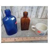 OLD BOTTLES & SHAVING MUG