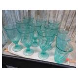 NORITAKE SWEET SWIRL AQUAMARINE STEMWARE