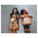 2 VINTAGE INDIAN DOLLS