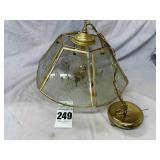 Pendent Light Fixture with Etched Glass