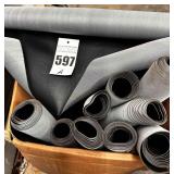 Lot of Black Vinyl Upholstery Fabric