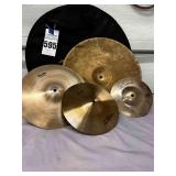 Zildjiar Cymbals 16, 12, 10 & 8 Signed by Richie Hayward with Carry Case