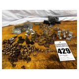 Machine screws, metal clips,  Brass adjusting nuts