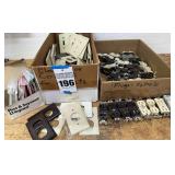 Large lot of electrical outlets, faceplates & light switch & outlet covers,