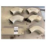 Rain Gutter Elbow System Pipes, Misc lot gutter items