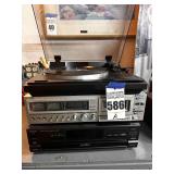 Pioneer Turn Table, JVC Radio & Technics 5- CD Carousel