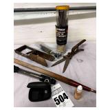 Metal Cable Ties,  Clippers Pruning Shears,  & Forked Rod