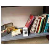Vintage Recipe Boxes with contents, & Misc Cookbooks