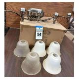 5 Light Wall Fixture with Globes