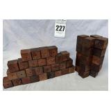 Large Lot of Solid Wood Squares with a hole in the middle