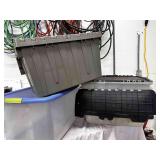 Lot of storage totes