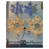 4 Large LED Snowflake Lights